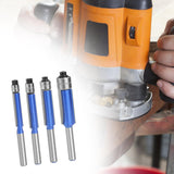 Maxbell Maxbell Flush Trim Router Bit Set High Hardness Softwood Trimming Tool 1/4inch Shank