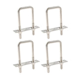 Maxbell Maxbell 4 Pieces Square U Bolt Hardware for Sailboat Automobiles Trailer Marine Boat M 8