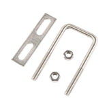 Maxbell Maxbell 4 Pieces Square U Bolt Hardware for Sailboat Automobiles Trailer Marine Boat M 8