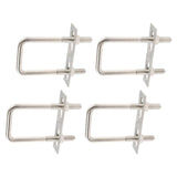 Maxbell Maxbell 4 Pieces Square U Bolt Hardware for Sailboat Automobiles Trailer Marine Boat M 8