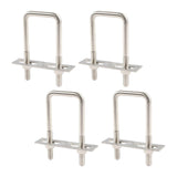 Maxbell Maxbell 4 Pieces Square U Bolt Hardware for Sailboat Automobiles Trailer Marine Boat M 8