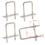 Maxbell Maxbell 4 Pieces Square U Bolt Hardware for Sailboat Automobiles Trailer Marine Boat M 10