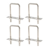 Maxbell Maxbell 4 Pieces Square U Bolt Hardware for Sailboat Automobiles Trailer Marine Boat M 10