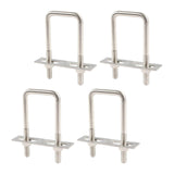 Maxbell Maxbell 4 Pieces Square U Bolt Hardware for Sailboat Automobiles Trailer Marine Boat M 10