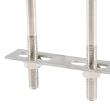 Maxbell Maxbell 4 Pieces Square U Bolt Hardware for Sailboat Automobiles Trailer Marine Boat M 10