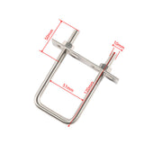 Maxbell Maxbell 4 Pieces Square U Bolt Hardware for Sailboat Automobiles Trailer Marine Boat M 10
