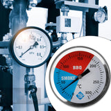 Maxbell BBQ Thermometer Gauge Round Cooking Temperature Gauge for Outdoor Grill Oven BX50