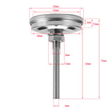 Maxbell BBQ Thermometer Gauge Round Cooking Temperature Gauge for Outdoor Grill Oven BX50