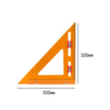 Maxbell Maxbell 2 in 1 Triangle Ruler Measuring Layout Tool for Industrial Workshop Drilling 320mmx320mm