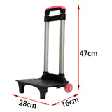 Maxbell Maxbell Travel Trolley Stair Climber Folding Hand Truck for Backpack Show Exhibitors Pink B