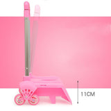 Maxbell Maxbell Backpack Trolley Portable Aluminum Alloy Hand Cart for Travel Office Camping Pink