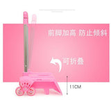 Maxbell Maxbell Backpack Trolley Portable Aluminum Alloy Hand Cart for Travel Office Camping Pink