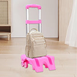 Maxbell Maxbell Backpack Trolley Portable Aluminum Alloy Hand Cart for Travel Office Camping Pink