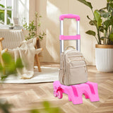 Maxbell Maxbell Backpack Trolley Portable Aluminum Alloy Hand Cart for Travel Office Camping Pink