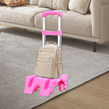 Maxbell Maxbell Backpack Trolley Portable Aluminum Alloy Hand Cart for Travel Office Camping Pink