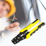 Maxbell Maxbell Electrical Wire Terminals Crimping Plier for DIY Project Sturdy Carbon Steel Yellow