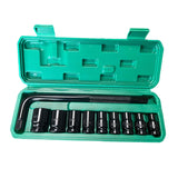 Maxbell Maxbell 10 Pieces 1/2" Drive Impact Socket Set with L Handle Electric Wrench Sockets