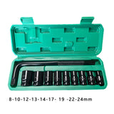 Maxbell Maxbell 10 Pieces 1/2" Drive Impact Socket Set with L Handle Electric Wrench Sockets