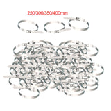 Maxbell Maxbell 100Pcs Metal Zip Ties 304 Stainless Steel for Farms Outdoor Binding Vehicles Length 250mm