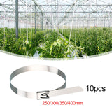 Maxbell Maxbell 100Pcs Metal Zip Ties 304 Stainless Steel for Farms Outdoor Binding Vehicles Length 250mm