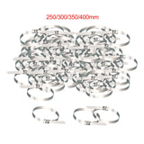 Maxbell Maxbell 100Pcs Metal Zip Ties 304 Stainless Steel for Farms Outdoor Binding Vehicles Length 250mm