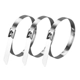 Maxbell Maxbell 100Pcs Metal Zip Ties 304 Stainless Steel for Farms Outdoor Binding Vehicles Length 250mm