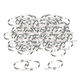 Maxbell Maxbell 100Pcs Metal Zip Ties 304 Stainless Steel for Farms Outdoor Binding Vehicles Length 250mm