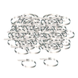 Maxbell Maxbell 100Pcs Metal Zip Ties 304 Stainless Steel for Farms Outdoor Binding Vehicles Length 250mm