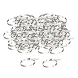 Maxbell Maxbell 100Pcs Metal Zip Ties 304 Stainless Steel for Farms Outdoor Binding Vehicles Length 250mm