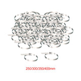 Maxbell Maxbell 100Pcs Metal Zip Ties 304 Stainless Steel for Farms Outdoor Binding Vehicles Length 250mm