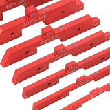 Maxbell 7Pieces Setup Blocks Height Gauge Set Multipurpose for Handymen Gauge Blocks Red