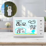 Maxbell Weather Station with Clock Professional Display Digital with Backlight White