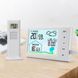 Maxbell Weather Station with Clock Professional Display Digital with Backlight White