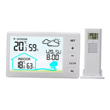 Maxbell Weather Station with Clock Professional Display Digital with Backlight White