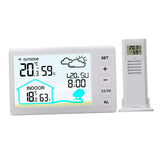 Maxbell Weather Station with Clock Professional Display Digital with Backlight White