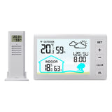 Maxbell Weather Station with Clock Professional Display Digital with Backlight White