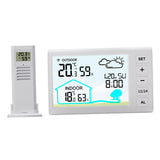 Maxbell Weather Station with Clock Professional Display Digital with Backlight White