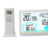 Maxbell Weather Station with Clock Professional Display Digital with Backlight White