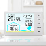 Maxbell Weather Station with Clock Professional Display Digital with Backlight White