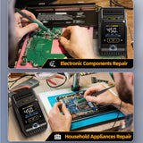 Maxbell Digital Soldering Station Digital Display for Chip Repairs PCB Manufacturing 6 Tips