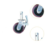 Maxbell 4 Pieces 15cm Scaffold Wheels Casters Wear Resistant Versatile 360° Rotation