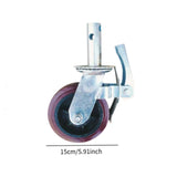 Maxbell 4 Pieces 15cm Scaffold Wheels Casters Wear Resistant Versatile 360° Rotation