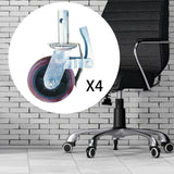 Maxbell 4 Pieces 15cm Scaffold Wheels Casters Wear Resistant Versatile 360° Rotation