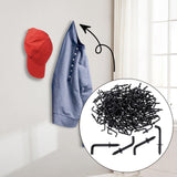 Maxbell 100 Pieces Mini L Shaped Right Angle Screw Hooks Multifunctional Medal Hooks M2.8x35mm