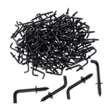 Maxbell 100 Pieces Mini L Shaped Right Angle Screw Hooks Multifunctional Medal Hooks M2.8x35mm