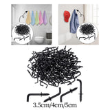 Maxbell 100 Pieces Mini L Shaped Right Angle Screw Hooks Multifunctional Medal Hooks M2.8x35mm