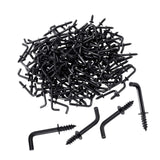Maxbell 100 Pieces Mini L Shaped Right Angle Screw Hooks Multifunctional Medal Hooks M3.4x40mm
