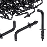 Maxbell 100 Pieces Mini L Shaped Right Angle Screw Hooks Multifunctional Medal Hooks M3.4x40mm