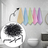 Maxbell 100 Pieces Mini L Shaped Right Angle Screw Hooks Multifunctional Medal Hooks M3.4x40mm
