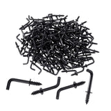 Maxbell 100 Pieces Mini L Shaped Right Angle Screw Hooks Multifunctional Medal Hooks M3.8x50mm